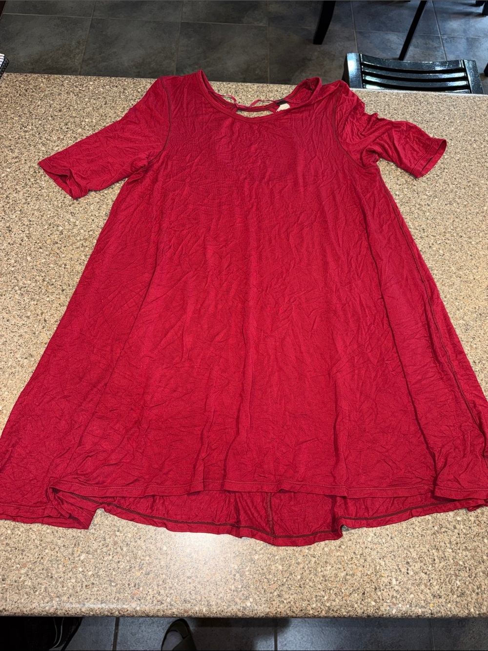 We The Free Red Short-Sleeve Swing Tunic
